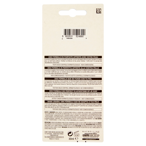 Maybelline New York Fondotinta Coprente Opacizzante Fit Me Matte & Poreless, 102 Fair Ivory